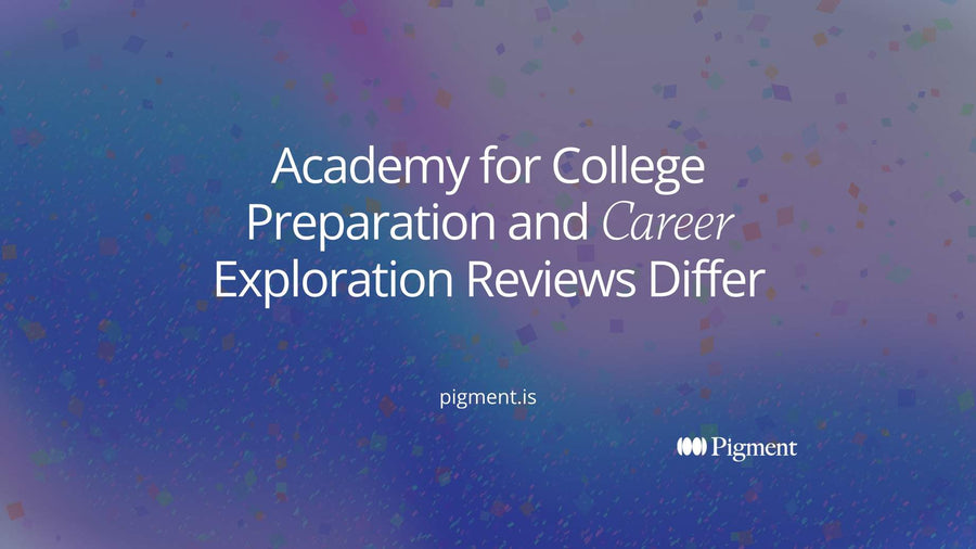 Abstract composition of three colored arcs converging on one block, standing for Academy for College Preparation and Career Exploration reviews from three sources read together