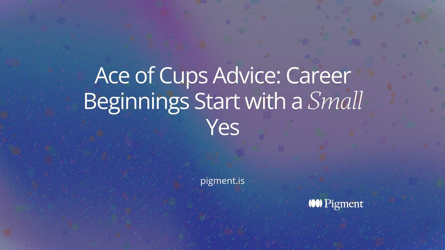 Cover for Ace of Cups advice for a career: one cup held out and spilling over, a sign that a new pull toward meaningful work is worth a small first step