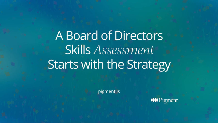Abstract cover for a guide to the board of directors skills assessment: a grid of tinted squares with one nearly empty column marking a skills gap