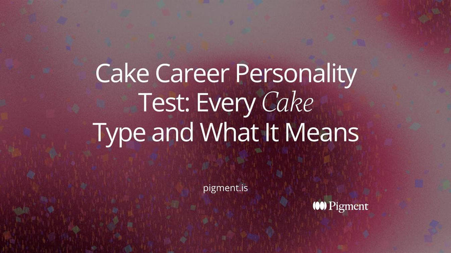 Abstract hero for the cake career personality test: stacked pastel layers and rounded geometric shapes in peach, lilac and mint on cream.