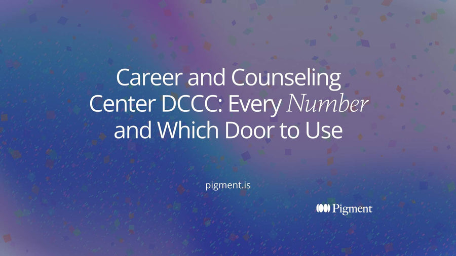 Abstract composition of one open doorway leading to four soft colored paths, standing for the DCCC Career and Counseling Center's career, academic, transfer, and personal counseling