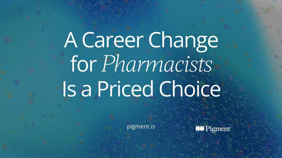 Hero card for a career change for pharmacists: two routes out of dispensing, every exit priced against the $140,910 pharmacist median, and the year the move takes.