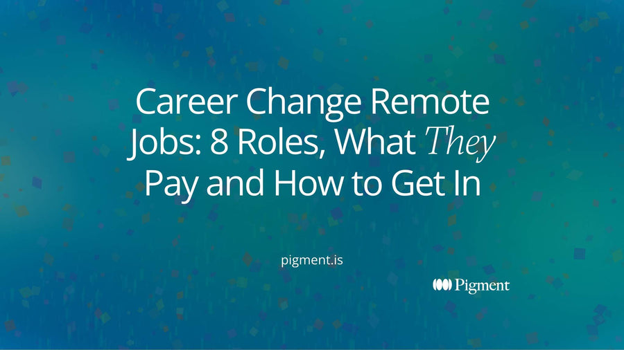 Abstract cover for career change remote jobs: several colored paths from different starting points curving toward one open frame