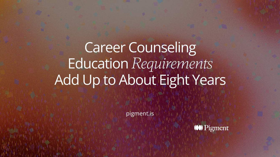 Abstract composition of four stepped blocks rising left to right, for an article on career counseling education requirements