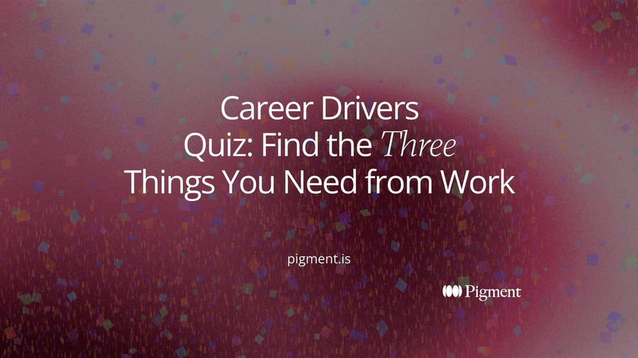 Abstract cover for a career drivers quiz guide: nine soft circles of different sizes in peach, lavender, and mint, three larger ones raised to the top.