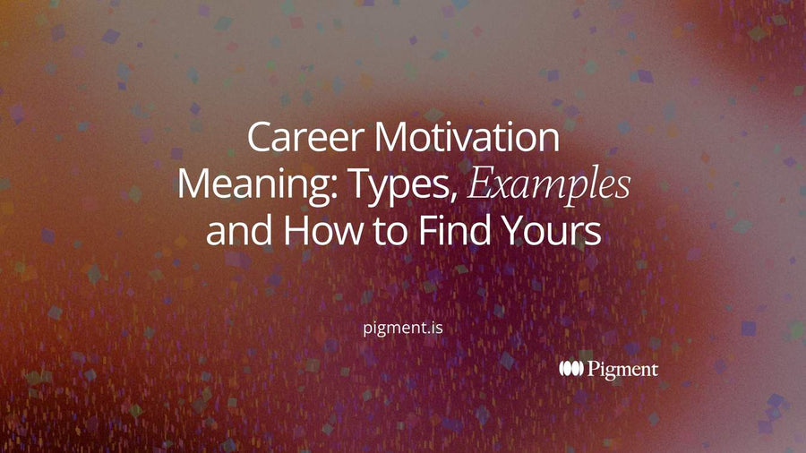 Abstract hero for career motivation meaning: two clusters of rounded shapes in peach and lavender pulling apart from a shared center on cream.