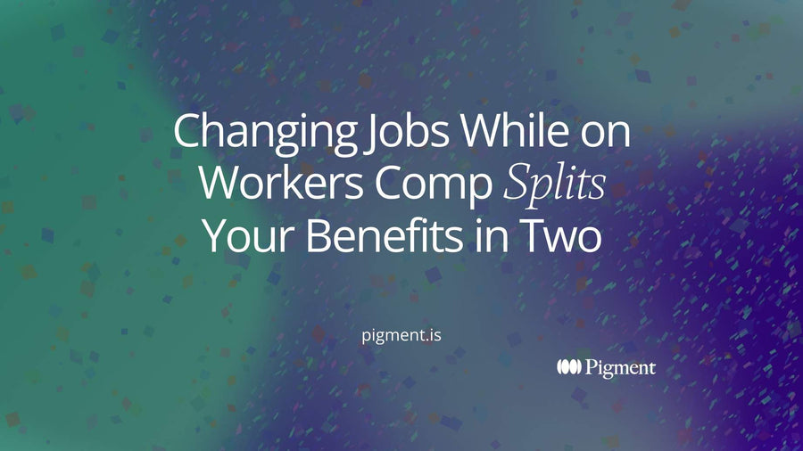 Abstract hero for a guide to changing jobs while on workers comp: one path splitting into two streams, one ending and one continuing