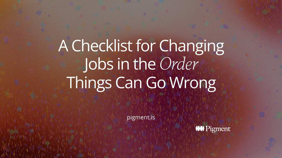Abstract hero for a checklist for changing jobs: a row of dated markers running left to right from an offer to day 90