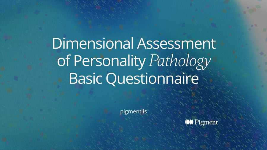 Abstract cover for a guide to the dimensional assessment of personality pathology basic questionnaire: eighteen soft bars of different lengths on cream