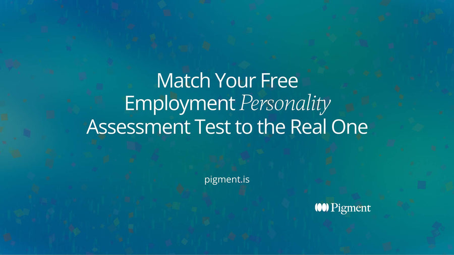 Abstract cover for a free employment personality assessment test guide: three shape groups, each paired with a smaller matching group for practice