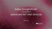 Cover for Gallup StrengthsFinder Positivity: how to stay upbeat at work and still be taken seriously, on a warm cream background
