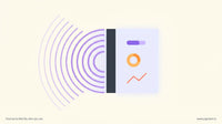 Abstract hero image showing an open book dissolving into sound waves on one side and a glowing screen with career data visual