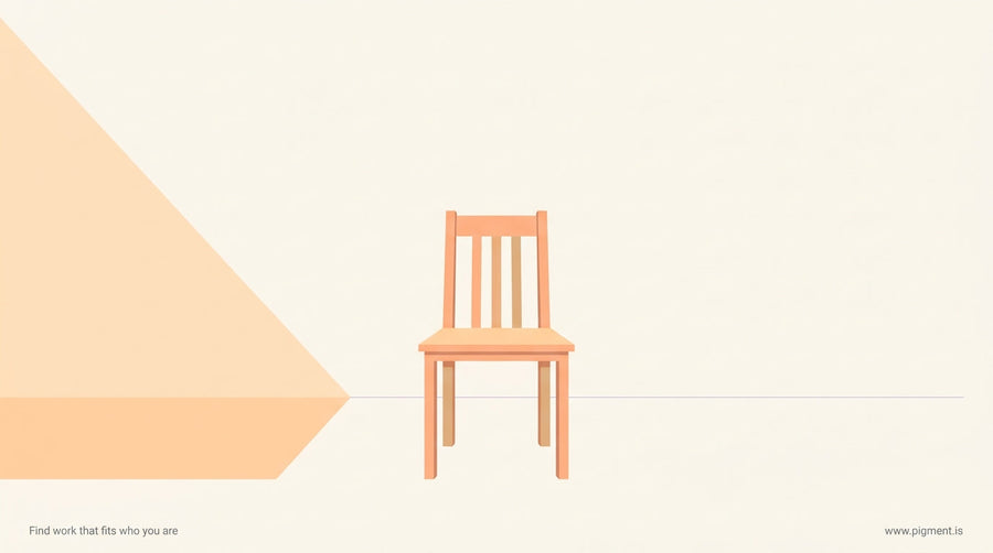 Empty chair in a warmly lit room, symbolizing the search for the right career fit.