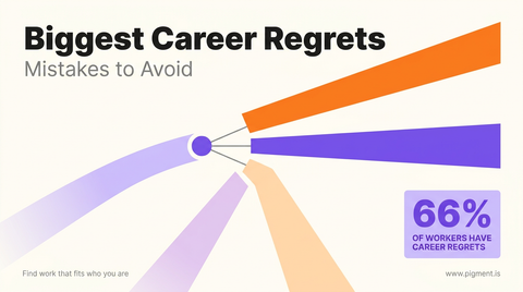 Abstract geometric illustration of multiple diverging paths at a crossroads, symbolizing career decision-making and the importance of avoiding career regrets