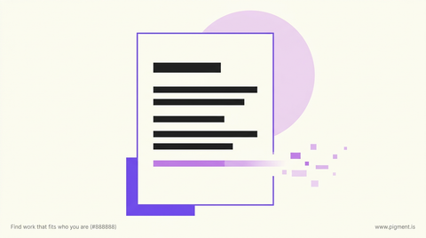 Abstract geometric composition showing a document form with the final line fading into soft lavender haze, symbolizing the evolution from outdated resume practices to modern professional presentation.