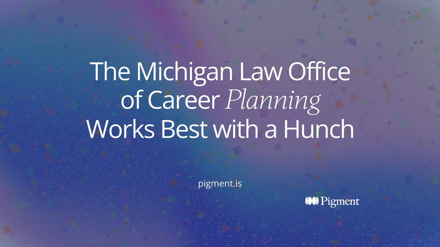 Abstract cover for a guide to the Michigan Law Office of Career Planning: four soft paths in peach, lavender, mint and ice meeting at one shared point.