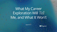 Abstract cover for what my career exploration will tell me: scattered soft shapes gathering into three clear clusters on a cream background