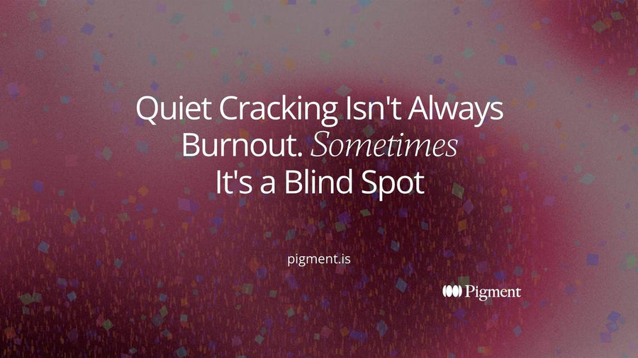 Cover image with the title Quiet Cracking Isn't Always Burnout. Sometimes It's a Blind Spot, with Blind Spot in italics.