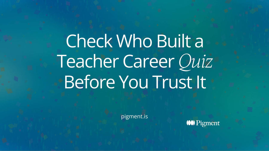 Abstract cover for a teacher career quiz guide: small cards whose lines run to different doorways
