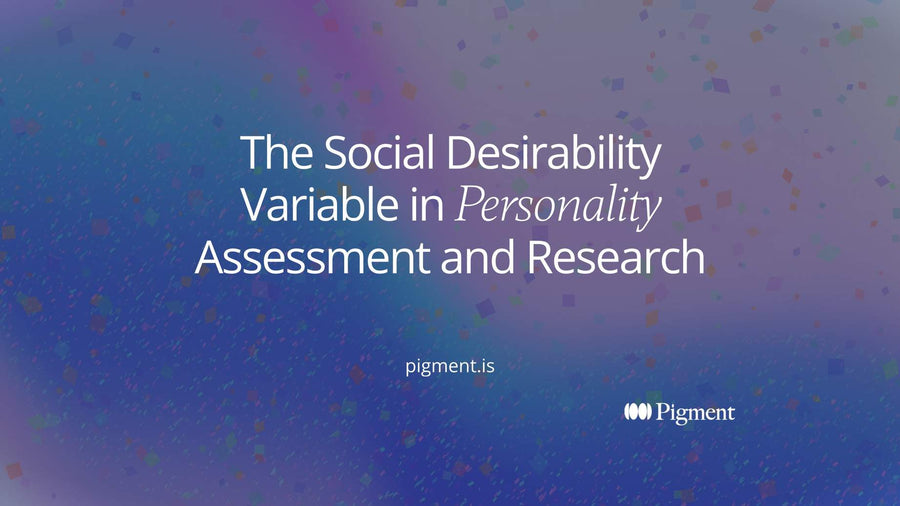 Abstract grid of answer marks drifting toward one side, standing for the social desirability variable in personality assessment and research