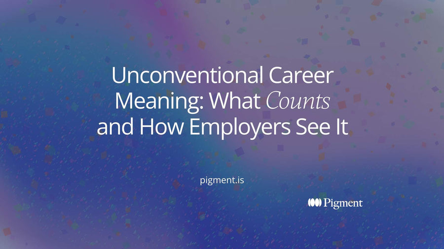 Abstract cover for a guide to unconventional career meaning: a straight line of dots with one winding line of dots branching away from it