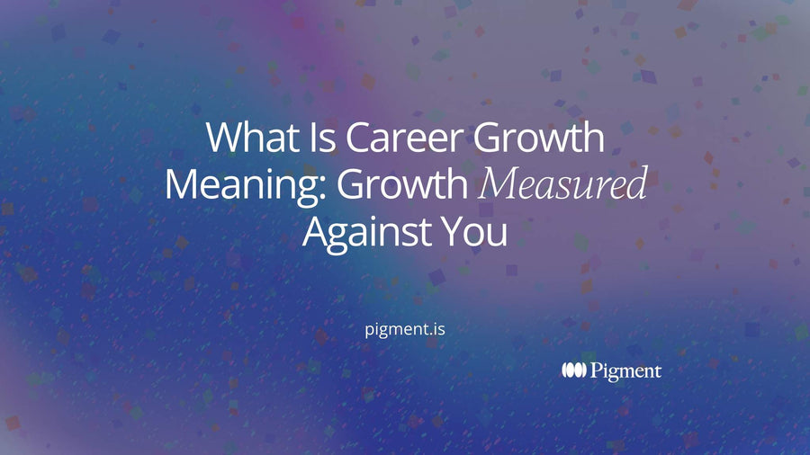Abstract cover for what is career growth meaning: pastel shapes branching from one point in several directions on cream, one path in violet