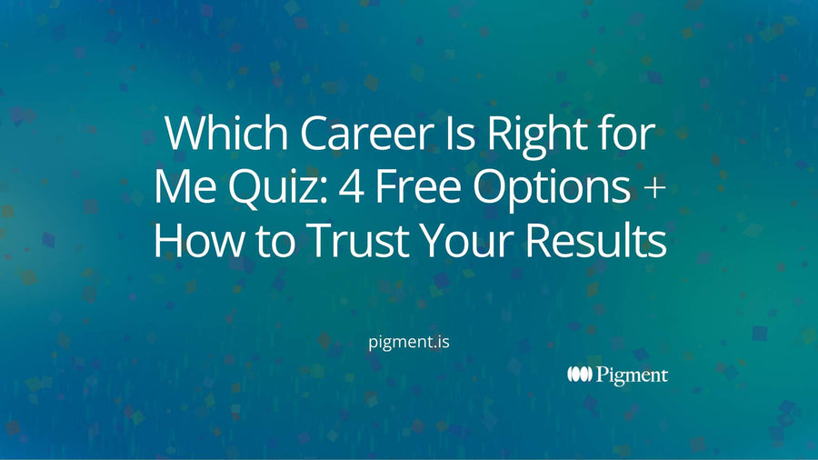 Abstract cover for a which career is right for me quiz article: two clusters of circles overlap, and only the circles in the shared middle are filled
