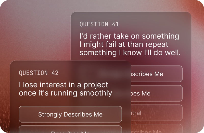 Pigment Career Self-Discovery Assessment forced-choice question example