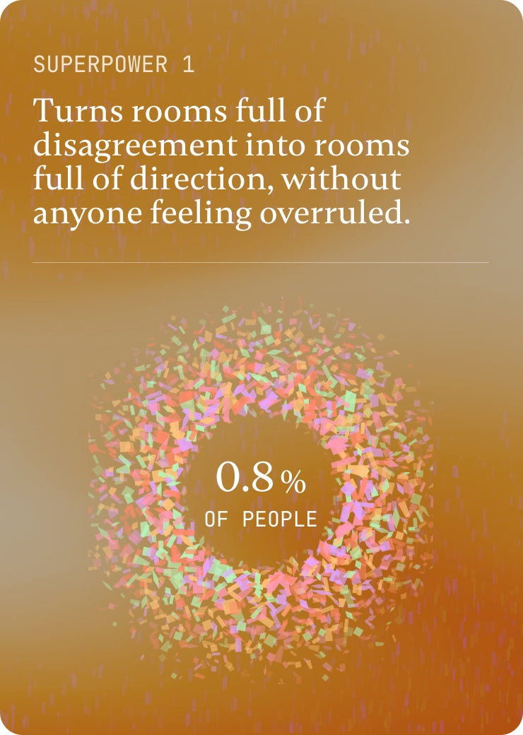 Superpower preview from the Pigment Superpower Profile showing a rare ability held by only 0.8% of professionals