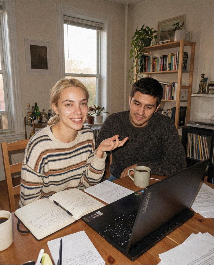 A couple studying together at a laptop, illustrating anti-patterns